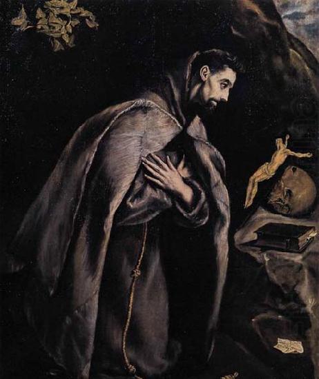 St Francis in Prayer before the Crucifix, GRECO, El